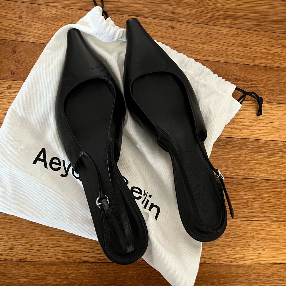 Aeyde black kitten heels 37.5